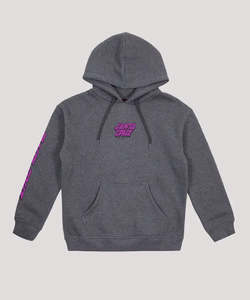 Santa Cruz Youth Decaying Hand Strip Hoodie - Dark Grey Marle