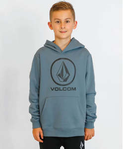 Boys Hoodies Sweats Jumpers: Volcom Boys Youth Boulder Pullover Fleece - Slate Blue Heather