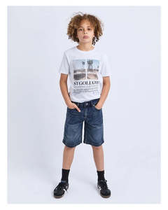 Boys Shorts: Saint Goliath Boys Overturned Jort - Dark Blue