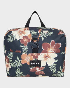 Womens Accessories: Roxy Womens Cute Plane Toiletry Bag - Almond Tropical Feels