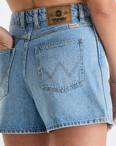 Womens Shorts: Wrangler Hi Bells Shorts - Utah Blues