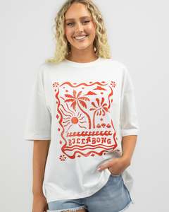 Billabong Coco Palm Tee - Salt Crystal