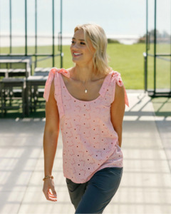 Homelee Andi Top - Pink Blooms