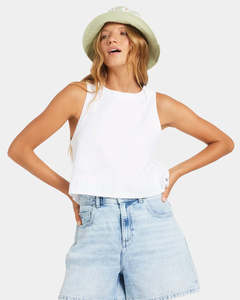 Womens Tops Shirts Blouses: Roxy Womens Amor Tank Top - White