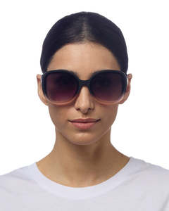 Womens Sunglasses: Okkia Anna Sunglasses - Black Shaded Rose