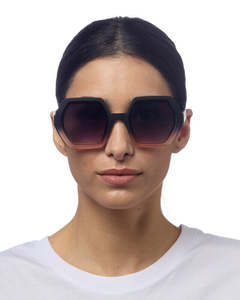 Womens Sunglasses: Okkia Emma Sunglasses - Black Shaded Rose