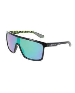 Womens Sunglasses: Dragon Momentum Black Icon Green / LL Green Ion Sunglasses