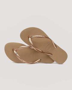 Womens Footwear: Havaianas Slim SW II Crystal 3581 - Rose Gold