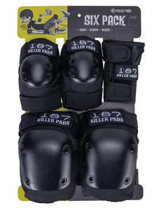 187 Killer Pads Six Pack L/XL - Black