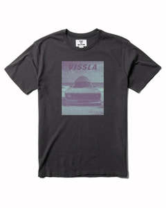 Mens T Shirts Polos: Vissla Steeple In Paradise Swell Vintage SS Tee - Phantom