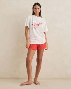 Rhythm Melia Oversized Tee - Red