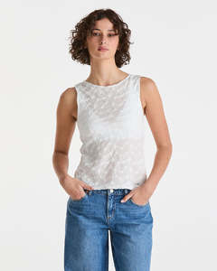 Womens Tops Shirts Blouses: Wrangler Dahlia Top - Cloud Cream