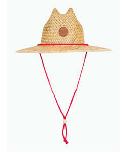 Womens Hats Beanies: Roxy Sunshine On My Mind Straw Hat - Hibiscus