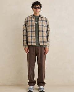 Rhythm Oscar Check LS Shirt - Stone