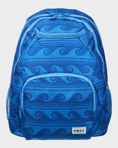 Roxy Shadow Swell Printed Backpack - Silver Lake Blue Make A SPL AX