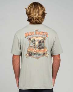 Mens T Shirts Polos: The Mad Hueys Captain Two Faced SS Tee - Faded Dust