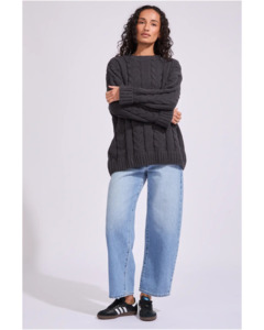 Volcom Cable Cove Womens Sweater - Vintage Black