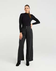 NMBR Rose Brielle Pant - Shadow Stripe