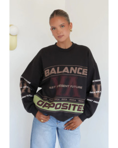 RVCA Puck It Womens Pullover - Washed Black