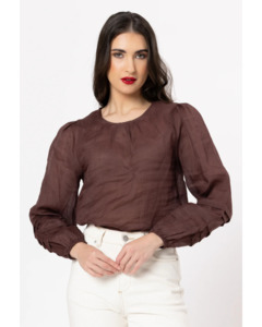 Women: Seeking Lola Milly Top - Chocolate