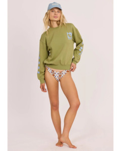 Womens Hoodies Sweatshirts: Sisstrevolution Lovesea Fleece - Army