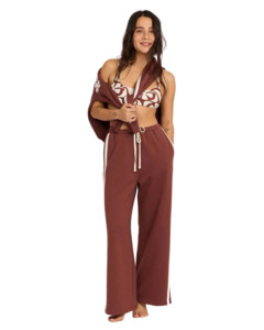 Womens Pants: Sisstrevolution Cabana Fleece Pants - Espresso Brown