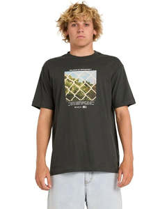 Men: RVCA Thru View Short Sleeve Tee - Pirate Black