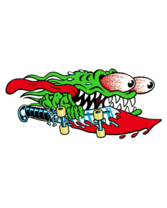 Accessories: Santa Cruz Meek Scratched Slasher Sticker - Green