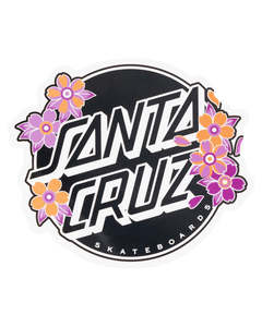 Santa Cruz Blooming Stack Dot Sticker - Black