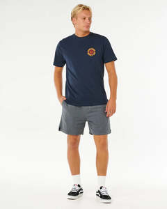 Rip Curl Mens Pacific Rinse Circle Tee - Dark Navy