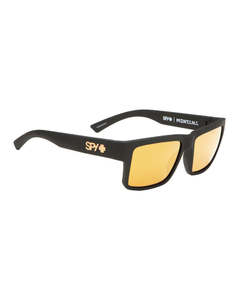 Spy Sunglasses Montana - Soft Matte Black/Happy Bronze W/Gold Mirror Lens