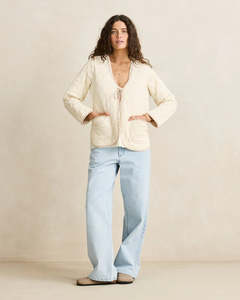 Rhythm London Reversible Quilted Jacket - Vintage White