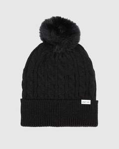 Unit Ladies Headwear - Pom Beanie - Dusk - Black