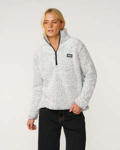 Rip Curl Dark N Stormy 1/4 Zip Crew - Light Grey