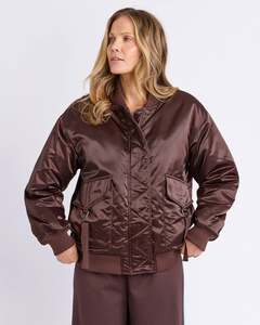 Foxwood Lucy Bomber Jacket - Coffee Bean