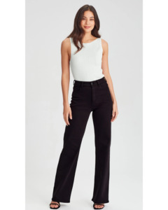Junkfood Ruby May Straight to Wide Leg - Black
