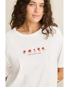 Women: Rhythm Mila Raglan T-Shirt - Vintage White