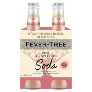 Non Alcoholic: Fever Tree Pink Grapefruit Soda 4pack
