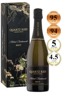New Zealand Wines: Quartz Reef Methode Trad Brut w. Gift Box