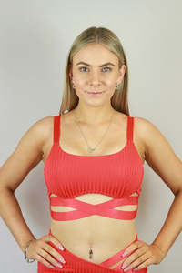 Clothing: RARR Designs Crystal Strappy Bra - Garnet