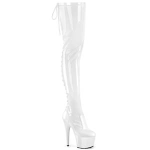PLEASER ADORE-3850 WHT STR. PAT/WHT