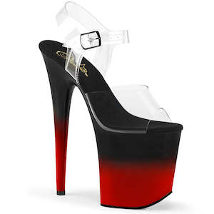 PLEASER FLAMINGO-808BR-H CLR/BLK-RED - IN STOCK - ON SALE