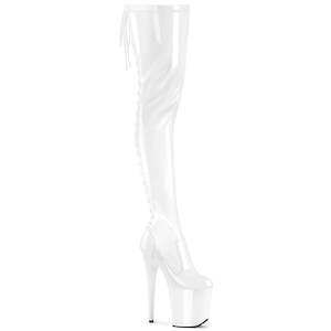 PLEASER FLAMINGO-3850 WHT STR. PAT/WHT