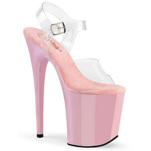 On Sale Heels: PLEASER FLAMINGO-808 CLR/B. PINK - IN STOCK - ON SALE