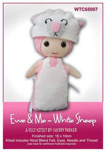 Sewing Kits: Ewe & Me - White Sheep Felt Kitset