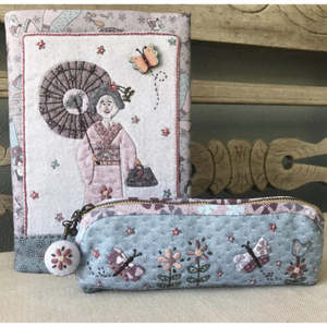 Kimono Lady Journal And Pencil Case - Pattern