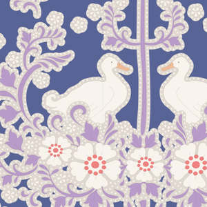 Tilda: Plumgarden Duck Nest Blueberry Fabric