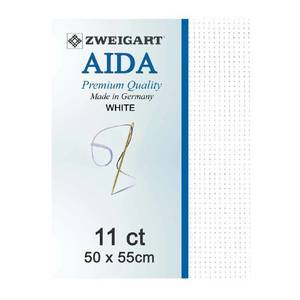Cross Stitch: Aida Fat Q 11 Count White
