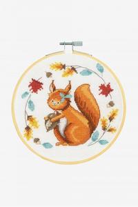 Cross Stitch: Folk Squirrel Cross Stitch Kit