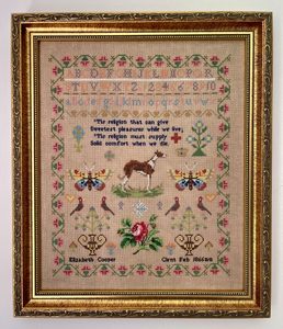 Cross Stitch: Elizabeth Cooper 1866 Cross Stitch Pattern